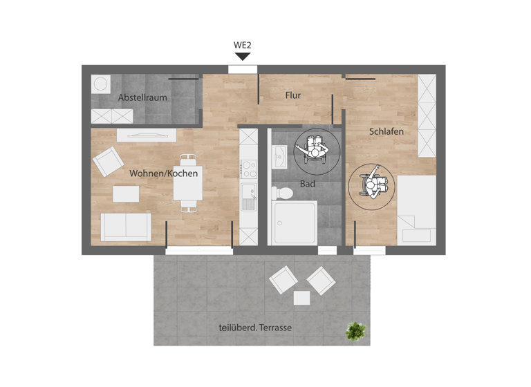 Wohnung zum Kauf - Erstbezug 236.000 € 2 Zimmer 63,3 m² EG Uetze 31311