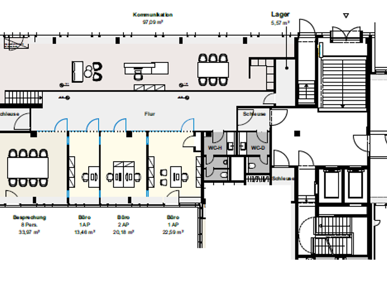 Bürofläche zur Miete provisionsfrei 23 € 3.153,9 m² Bürofläche teilbar ab 227,5 m² Drehbahn 7-11 Neustadt Hamburg 20354