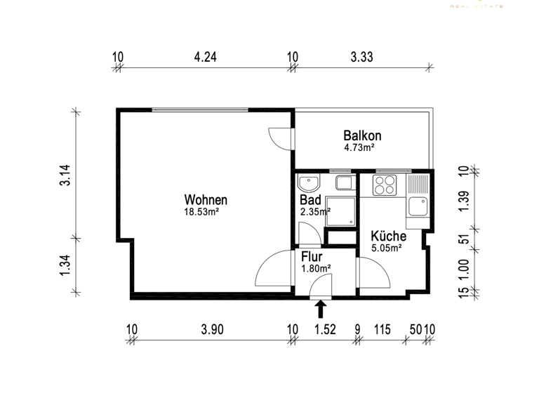 Studio zum Kauf 184.000 € 1 Zimmer 30 m² Reinickendorf Berlin 13407