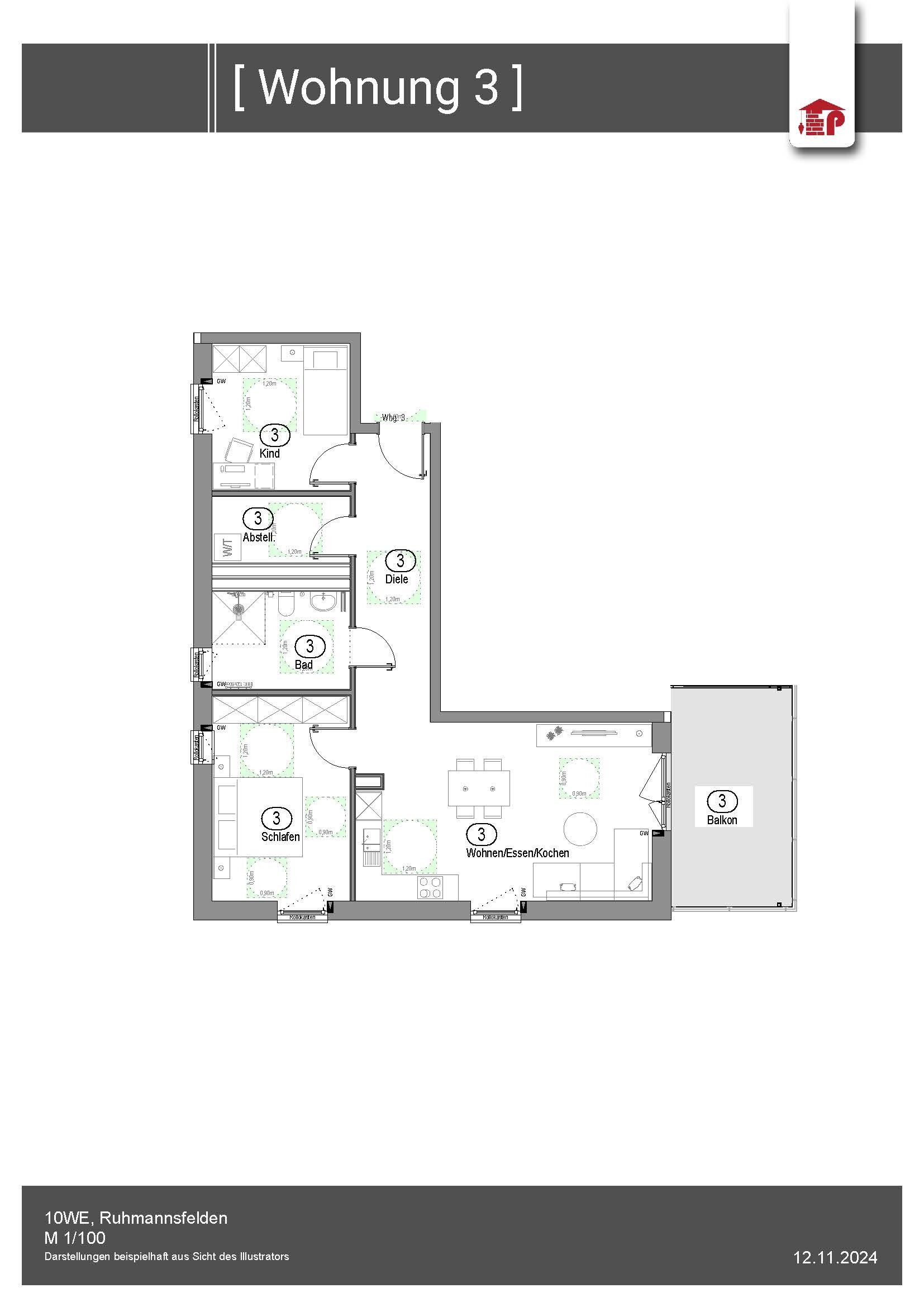 Wohnung zur Miete 870 € 3 Zimmer 82,3 m²<br/>Wohnfläche Bergerhäusl Ruhmannsfelden 94239