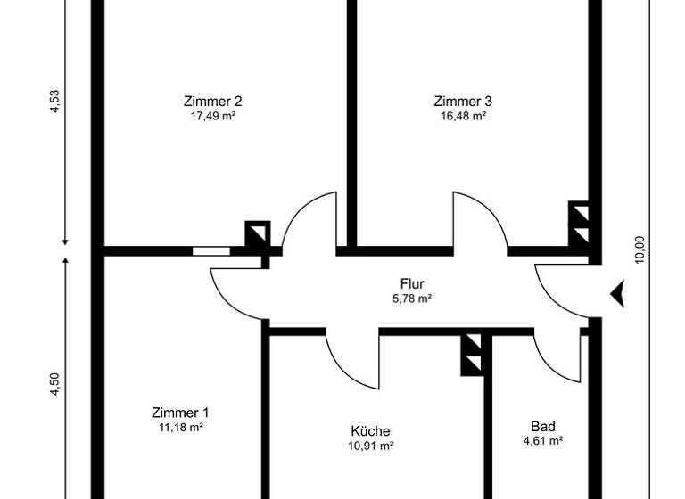 Wohnung zum Kauf provisionsfrei 179.900 € 3 Zimmer 68 m² 1. Geschoss Tarnewitzerhagen Klütz 23946