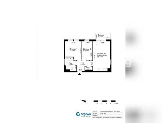 Wohnung zur Miete Tauschwohnung 912 € 3 Zimmer 70 m² 3. Geschoss Köpenick Treptow-Köpenick 12557