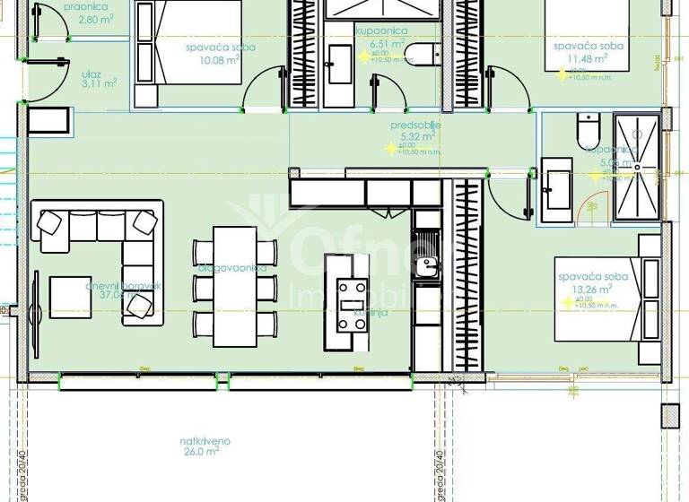 Wohnung zum Kauf 650.000 € 3 Zimmer 127,7 m² Sveti Filip i Jakov 23207