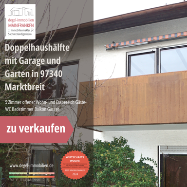 Doppelhaushälfte zum Kauf 299.000 € 5 Zimmer 137 m² 339 m² Grundstück frei ab sofort Marktbreit Marktbreit 97340