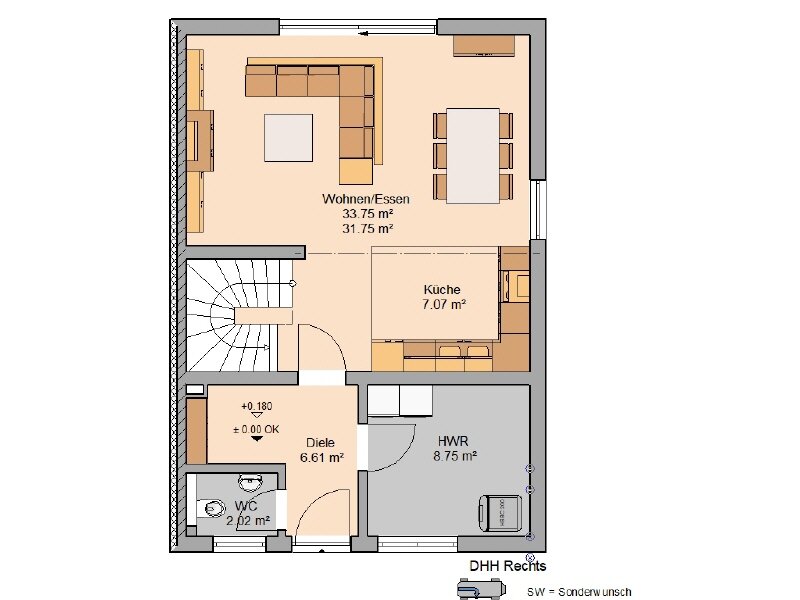 Doppelhaushälfte zum Kauf provisionsfrei 770.500 € 5 Zimmer 151 m²<br/>Wohnfläche 580 m²<br/>Grundstück Stockstadt 63811