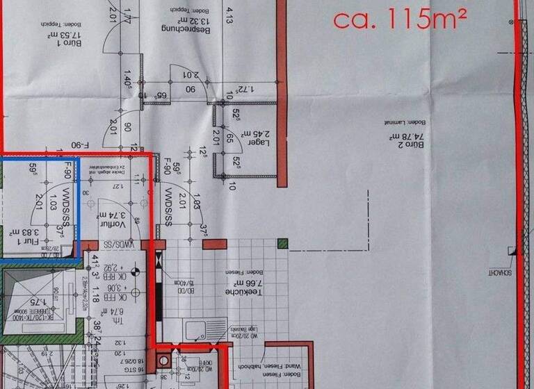 Bürofläche zur Miete 1.350 € 3 Zimmer 115 m² Bürofläche Seligenstadt 63500