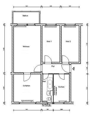 Wohnung zur Miete 450 € 4 Zimmer 72 m²<br/>Wohnfläche 2.<br/>Geschoss 01.12.2024<br/>Verfügbarkeit Schadebergstr. 27 Mühlhausen Mühlhausen /Thüringen 99974