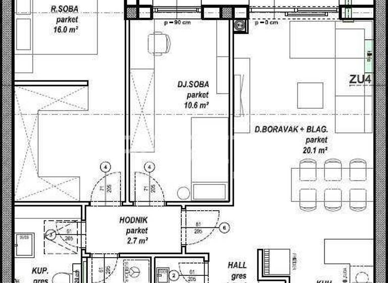 Wohnung zum Kauf 223.500 € 3 Zimmer 68 m² 3. Geschoss Cakovec