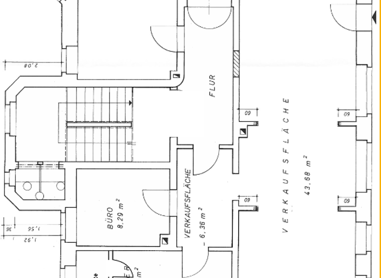 Verkaufsfläche zur Miete 340 € 3 Zimmer 43,7 m² Verkaufsfläche Reichsstraße 71 Innenstadt Gera 07545