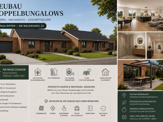 Bungalow zum Kauf provisionsfrei 399.000 € 3 Zimmer 112 m² 500 m² Grundstück Bippen Bippen 49626