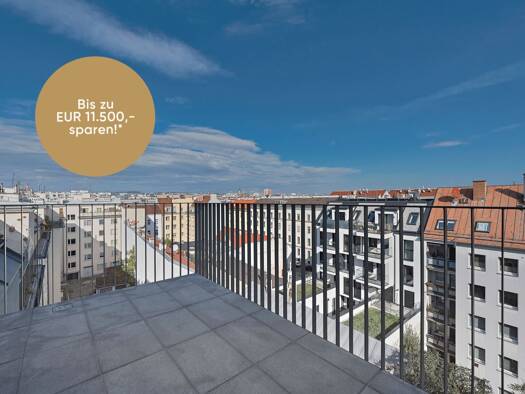 Wohnung zum Kauf - Erstbezug 649.000 € 3 Zimmer 84,9 m² 6. Geschoss Arndtstraße 50 Wien 1120