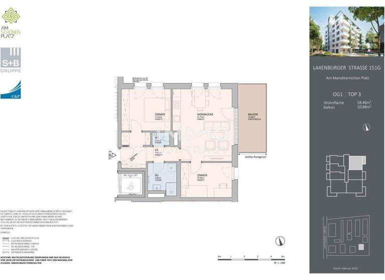Wohnung zum Kauf - Erstbezug provisionsfrei 550.000 € 3 Zimmer 58,5 m² Wien,Favoriten 1100