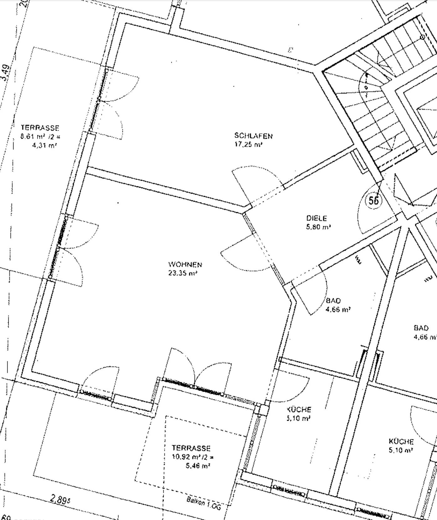 Terrassenwohnung zur Miete 960 € 2 Zimmer 66 m²<br/>Wohnfläche EG<br/>Geschoss Schleißheimerstraße Neuschwabing München 80797