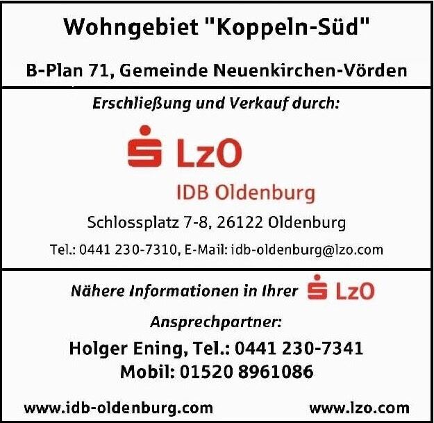 Grundstück zum Kauf provisionsfrei 82.680 € 689 m²<br/>Grundstück Neuenkirchen Neuenkirchen-Vörden 49434