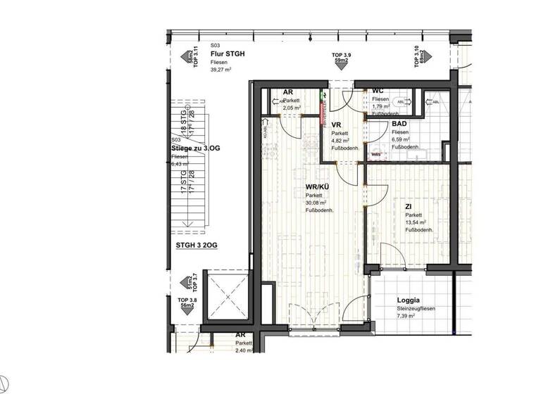 Wohnung zum Kauf - Erstbezug 445.000 € 2 Zimmer 58,7 m² 2. Geschoss Lichtenfelsgasse Innere Stadt Klagenfurt am Wörthersee 9020