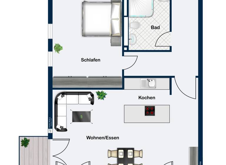 Wohnung zur Miete 2.599 € 2 Zimmer 83,8 m² Nikolassee Berlin / Nikolassee 14129