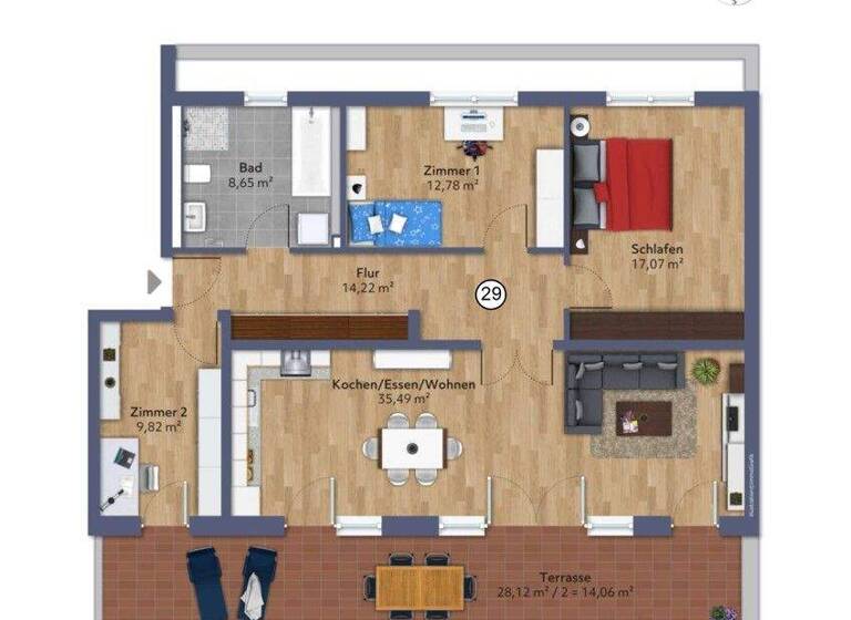Wohnung zur Miete - Erstbezug 2.130 € 4 Zimmer 112,1 m² 2. Geschoss frei ab 01.06.2026 Steigenberg Penzberg 82377