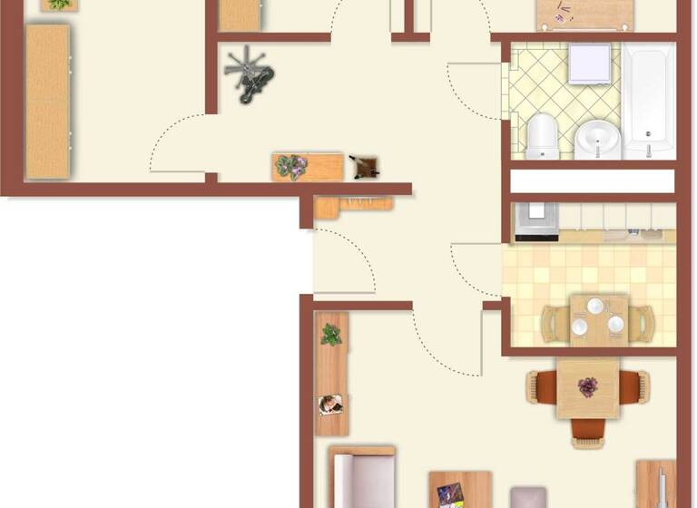 Wohnung zur Miete 438 € 4 Zimmer 75,6 m²<br/>Wohnfläche 1.<br/>Geschoss ab sofort<br/>Verfügbarkeit Dr.-Schwentner-Str. 87 Neustrelitz Neustrelitz 17235