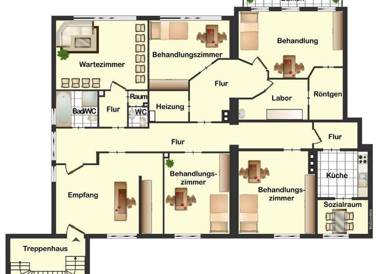 Büro zur Miete 7,07 € 6 Zimmer Schloß Neuhaus Paderborn 33104