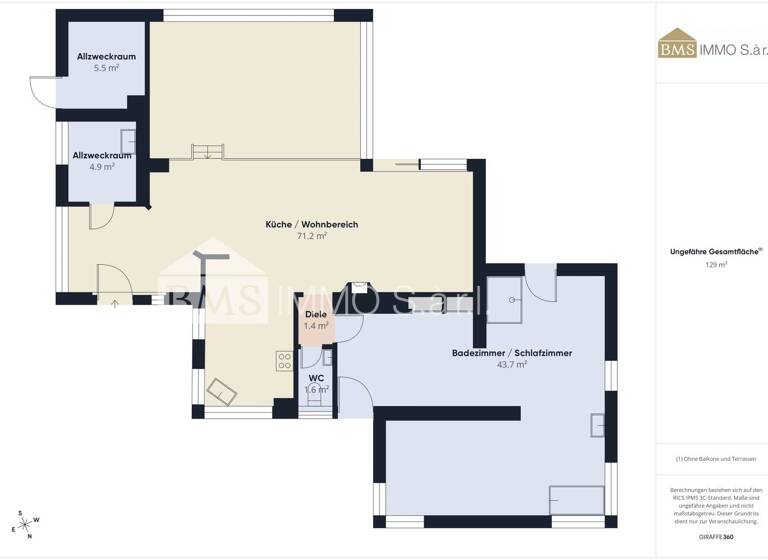 Bungalow zum Kauf 329.000 € 2 Zimmer 117,9 m² 1.092 m² Grundstück Prümzurlay 54668