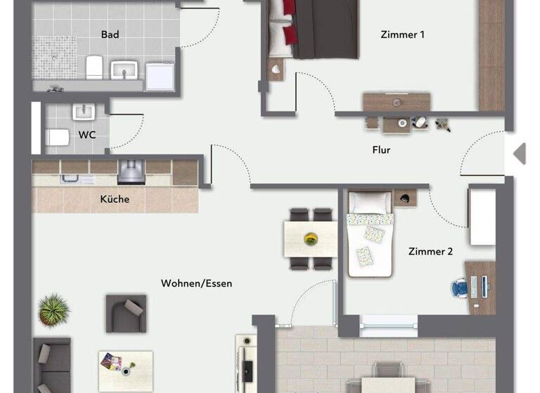 Wohnung zur Miete 1.335 € 2,5 Zimmer 99 m² 2. Geschoss frei ab sofort Henstedt-Ulzburg 24558