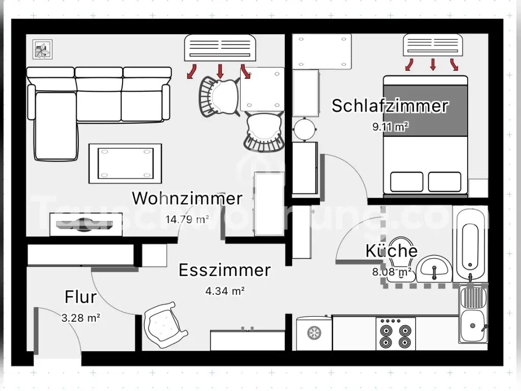 Wohnung zur Miete 700 € 2 Zimmer 47 m²<br/>Wohnfläche EG<br/>Geschoss Birkach - Süd Stuttgart 70599