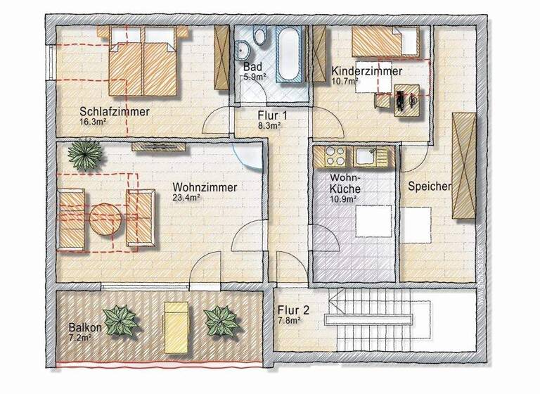 Wohnung zum Kauf 495.000 € 3,5 Zimmer 82,7 m² Holzkirchen 83607