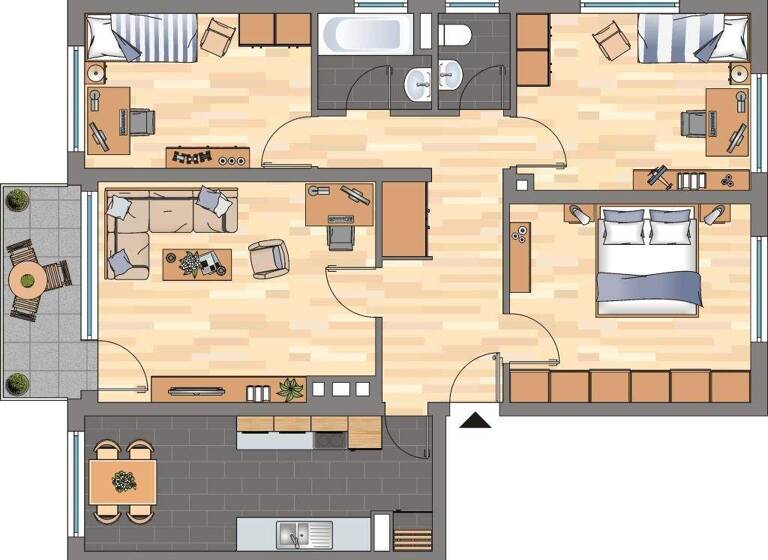 Wohnung zur Miete 629 € 4 Zimmer 89,5 m² 1. Geschoss Im Haseneck 10 Bad Dürkheim 67098