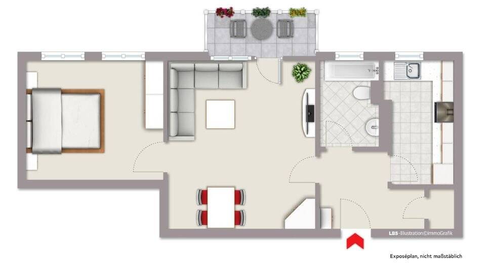 Studio zur Miete 1.059 € 2 Zimmer 54 m²<br/>Wohnfläche Wittenau Berlin-Wittenau 13437