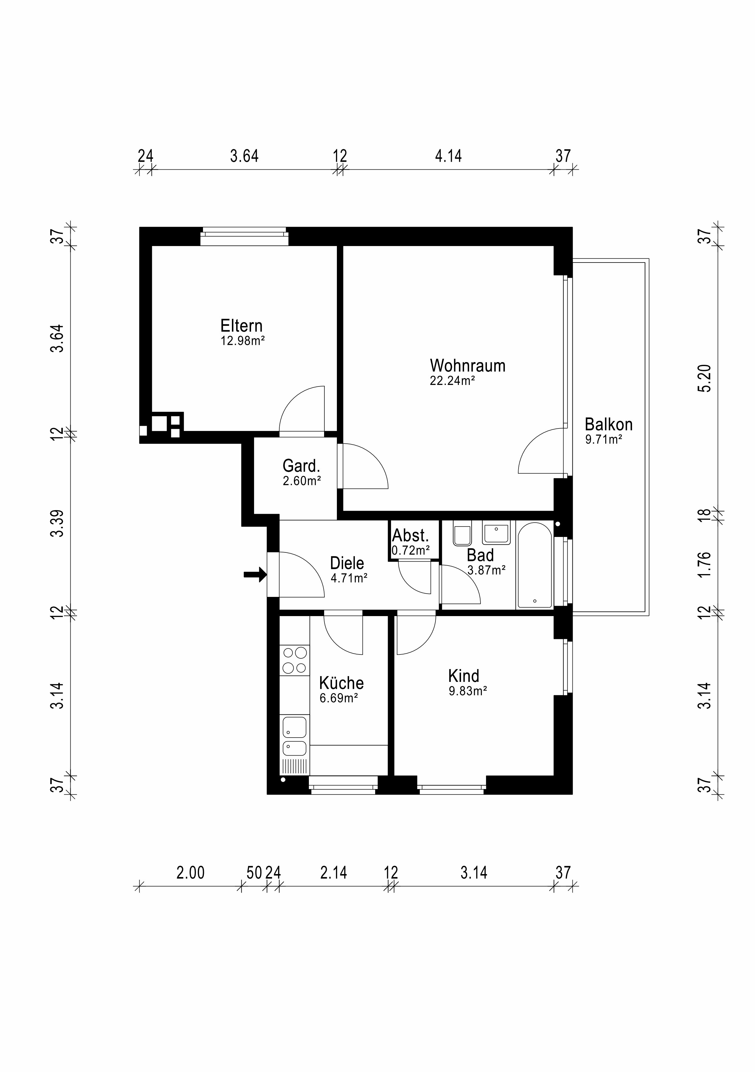 Wohnung zum Kauf 249.000 € 3 Zimmer 68,5 m²<br/>Wohnfläche Bahrenfeld Hamburg 22607