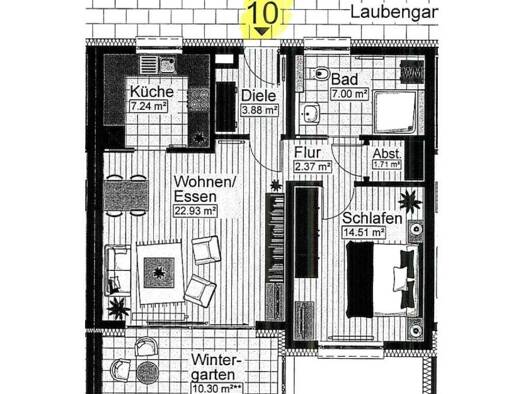 Wohnung zur Miete 745 € 2 Zimmer 64,8 m² 1. Geschoss frei ab 01.03.2026 Ay Senden 89250