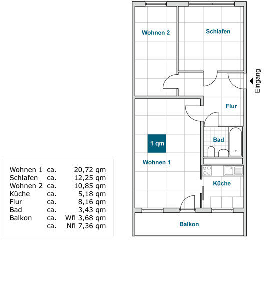 Wohnung zur Miete 462 € 3 Zimmer 64,3 m²<br/>Wohnfläche 4.<br/>Geschoss 17.02.2025<br/>Verfügbarkeit Limbacher Weg 24 Gorbitz-Süd (Wölfnitzer Ring-West) Dresden 01169