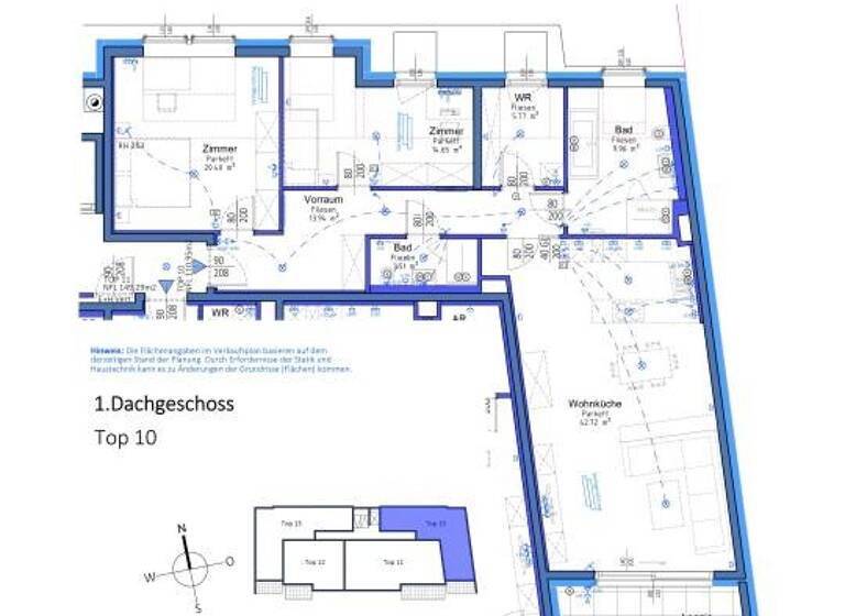 Wohnung zur Miete 1.750 € 3 Zimmer 108 m² 2. Geschoss frei ab sofort Wien 1220