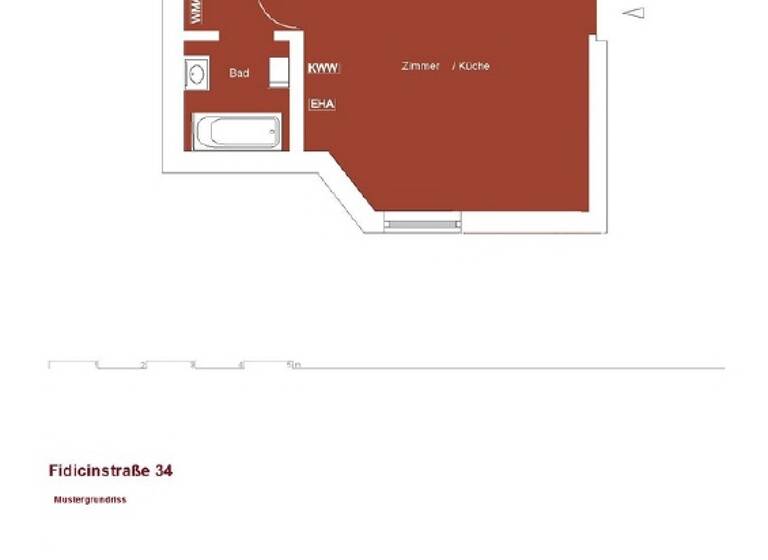 Studio zur Miete 837 € 1 Zimmer 32,2 m² frei ab sofort Fidicinstr. 34 Kreuzberg Berlin 10965