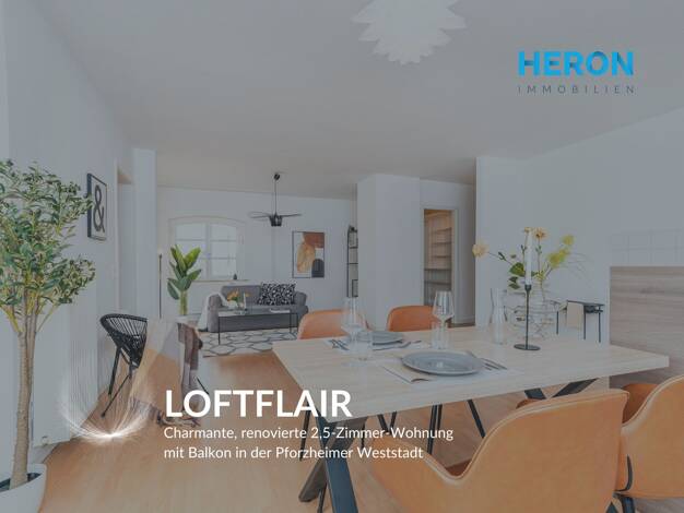 Wohnung zum Kauf 289.000 € 2,5 Zimmer 85 m² 3. Geschoss Weststadt - Stadtviertel 031 Pforzheim 75172