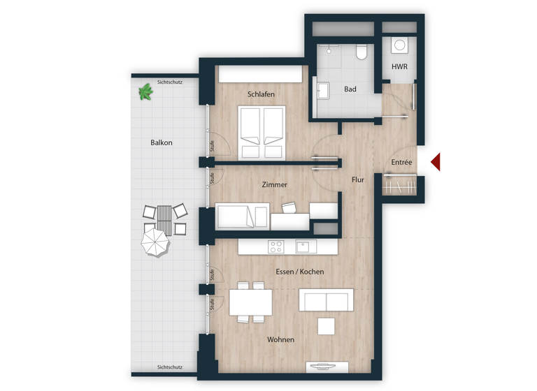 Wohnung zum Kauf 707.778 € 3 Zimmer 92,5 m²<br/>Wohnfläche 4.<br/>Geschoss 30.09.2030<br/>Verfügbarkeit Seeleinsbühl Nürnberg 90431