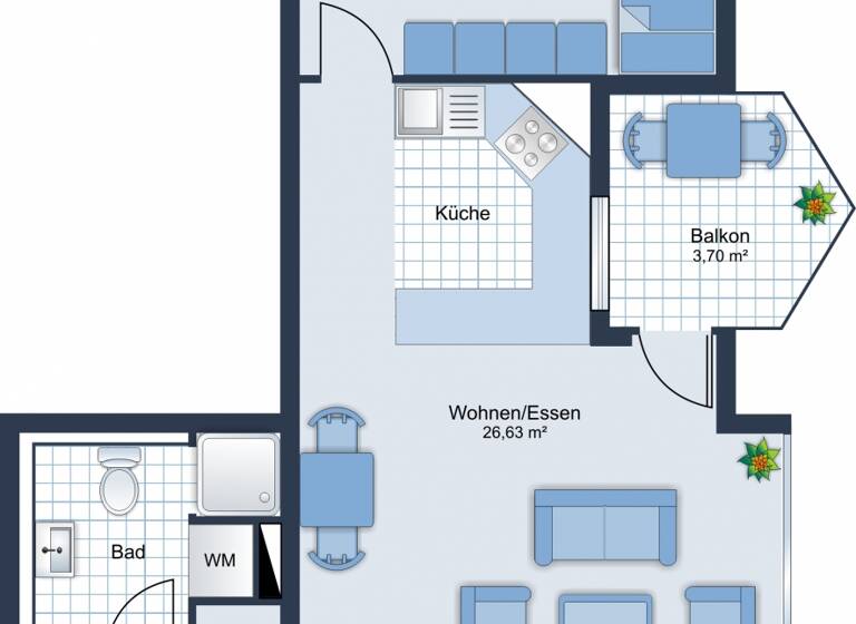 Wohnung zur Miete 360 € 2 Zimmer 44 m² 2. Geschoss frei ab 01.05.2026 Weidach Weitramsdorf-Weidach 96479