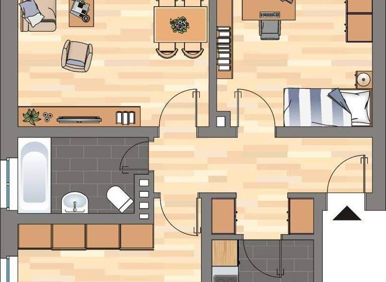 Wohnung zur Miete 479 € 3 Zimmer 65,8 m² 3. Geschoss frei ab 06.03.2026 Weidenstraße 25 Aldenburg Wilhelmshaven 26389