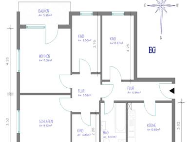 Wohnung zur Miete 490 € 5 Zimmer 82,4 m² EG frei ab sofort RÃ¼hler Str. 42 Bodenwerder Bodenwerder 37619