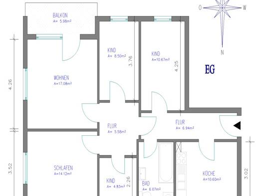 Wohnung zur Miete 490 € 5 Zimmer 82,4 m² EG frei ab sofort RÃ¼hler Str. 42 Bodenwerder 37619