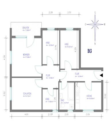 Wohnung zur Miete 490 € 5 Zimmer 82,4 m² EG frei ab sofort RÃ¼hler Str. 42 Bodenwerder Bodenwerder 37619