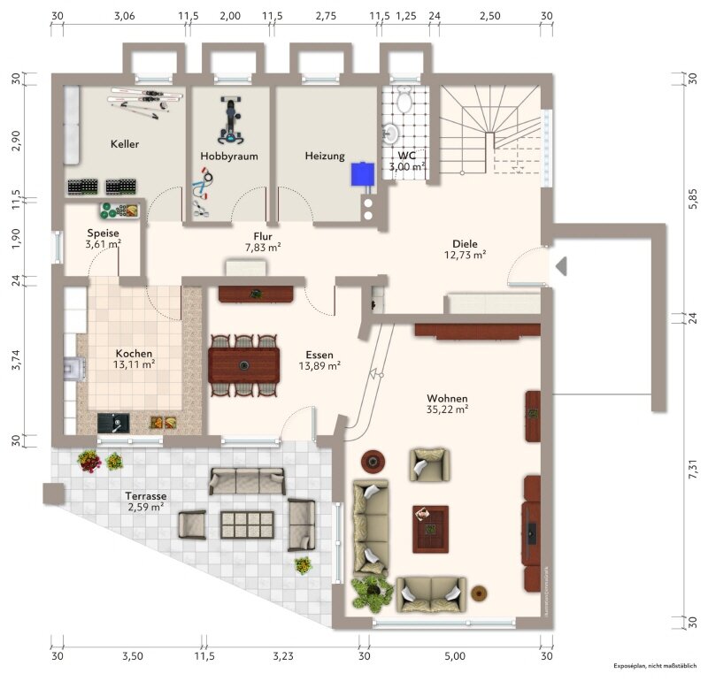 Einfamilienhaus zum Kauf 895.000 € 6 Zimmer 186 m²<br/>Wohnfläche 990 m²<br/>Grundstück Reisgang Reisgang 85276