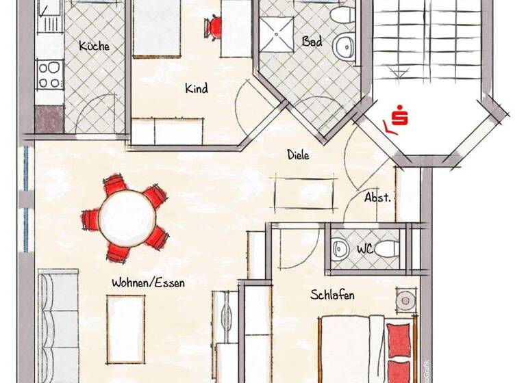 Wohnung zum Kauf 230.000 € 3 Zimmer 71 m² Haßfurt 97437