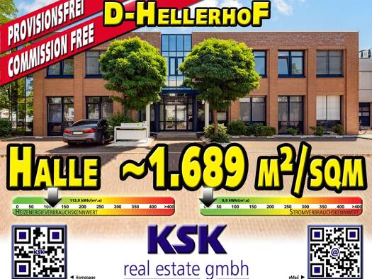 Lagerhalle zur Miete provisionsfrei 10 € 1.689 m² Lagerfläche Garath Düsseldorf 40595