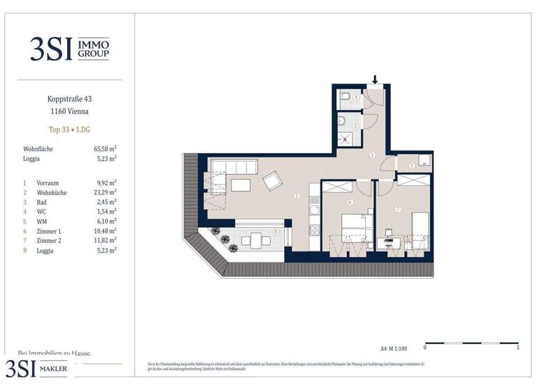 Wohnung zum Kauf - Erstbezug 480.000 € 3 Zimmer 65,6 m² 1. Geschoss Koppstraße 43 Wien 1160