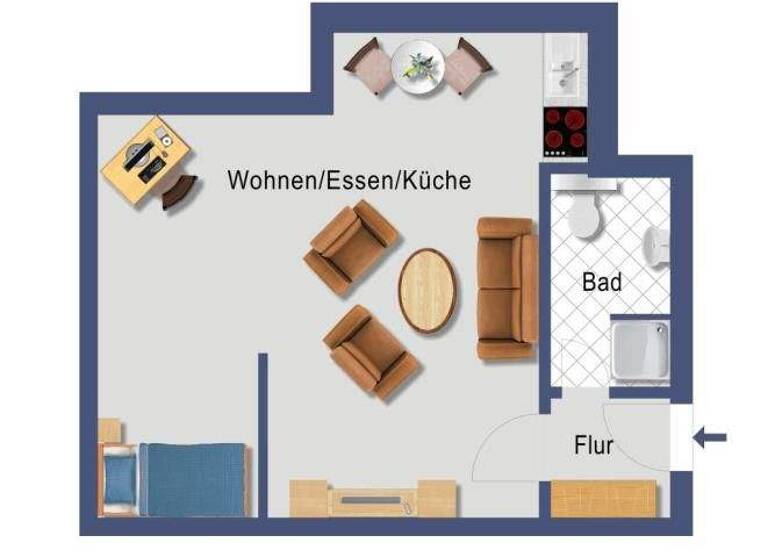 Studio zum Kauf 143.000 € 1 Zimmer 50,4 m² Südweststadt Pforzheim 75173