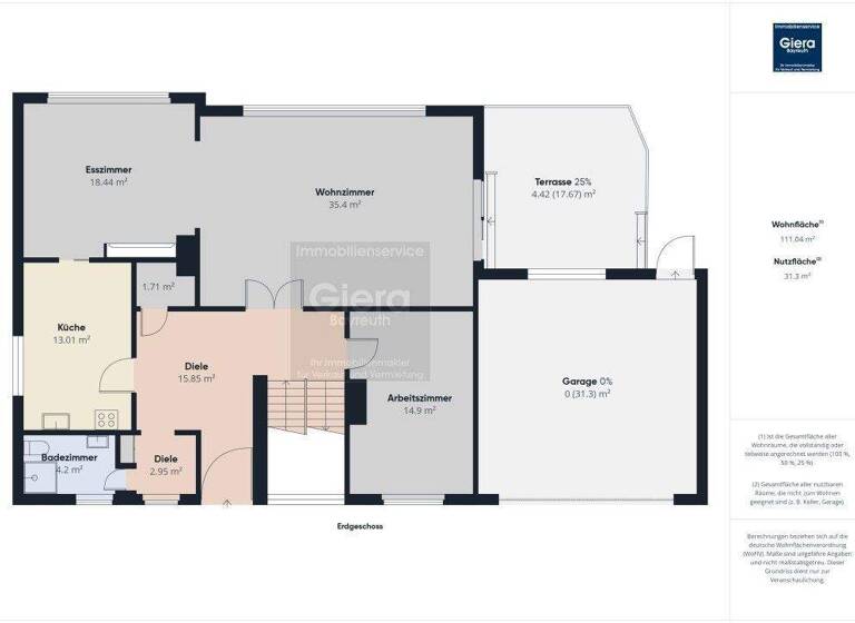 Einfamilienhaus zur Miete 1.400 € 6 Zimmer 180 m² 738 m² Grundstück frei ab sofort Meyernberg Bayreuth 95447
