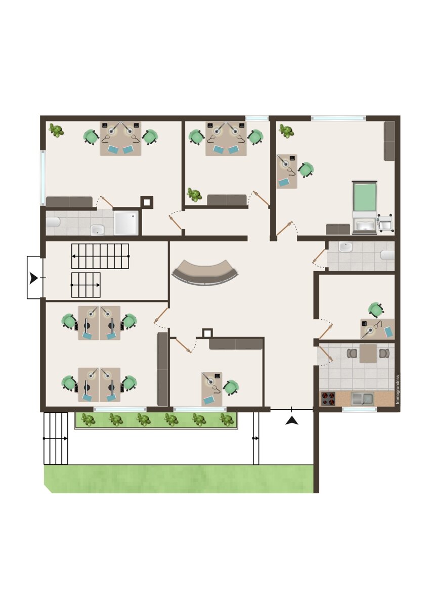 Bürofläche zur Miete 7,48 € 6 Zimmer 127 m²<br/>Bürofläche Dettingen an der Erms / Buchhalde 72581