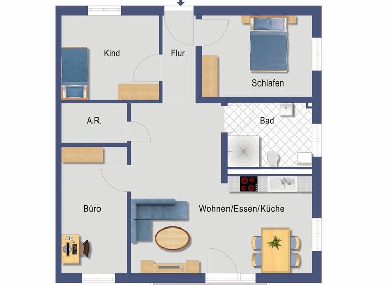 Wohnung zum Kauf - Erstbezug provisionsfrei 378.231 € 4 Zimmer 91,1 m² 2. Geschoss Mammingerschwaigen Mamming 94437