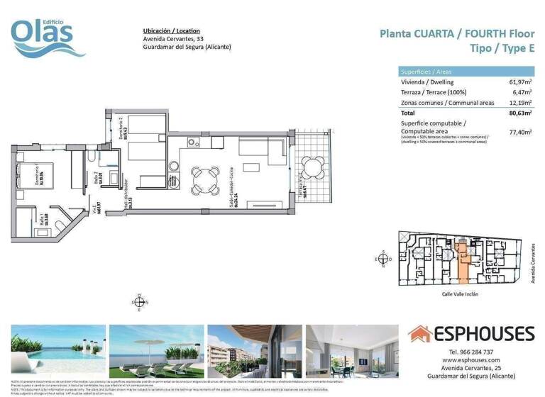 Penthouse zum Kauf provisionsfrei 308.500 € 3 Zimmer 77 m² Carrer Jorge Juan Guardamar Del Segura 03140